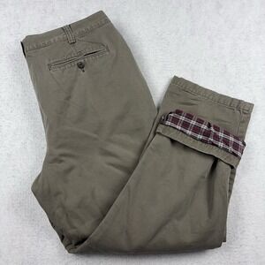 Eddie Bauer Flannel Lined Pants Men's 40x32 (Fits 38x30) Relaxed Fit Vintage